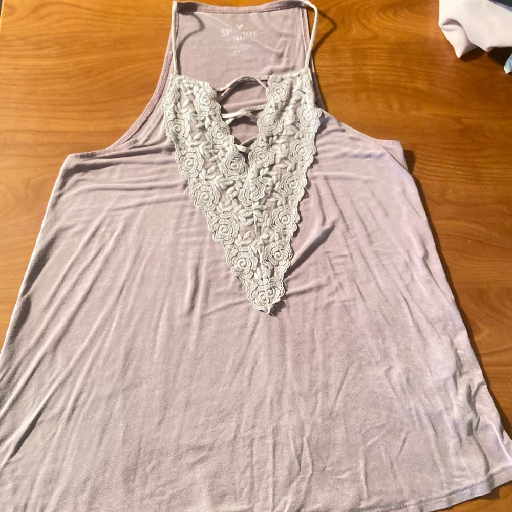 AE soft and sexy lavender strapped tank top